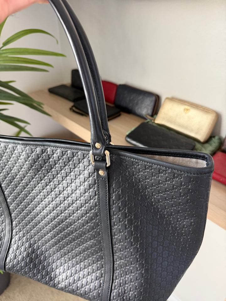 Gucci GG Guccissima Tote Bag Black #507