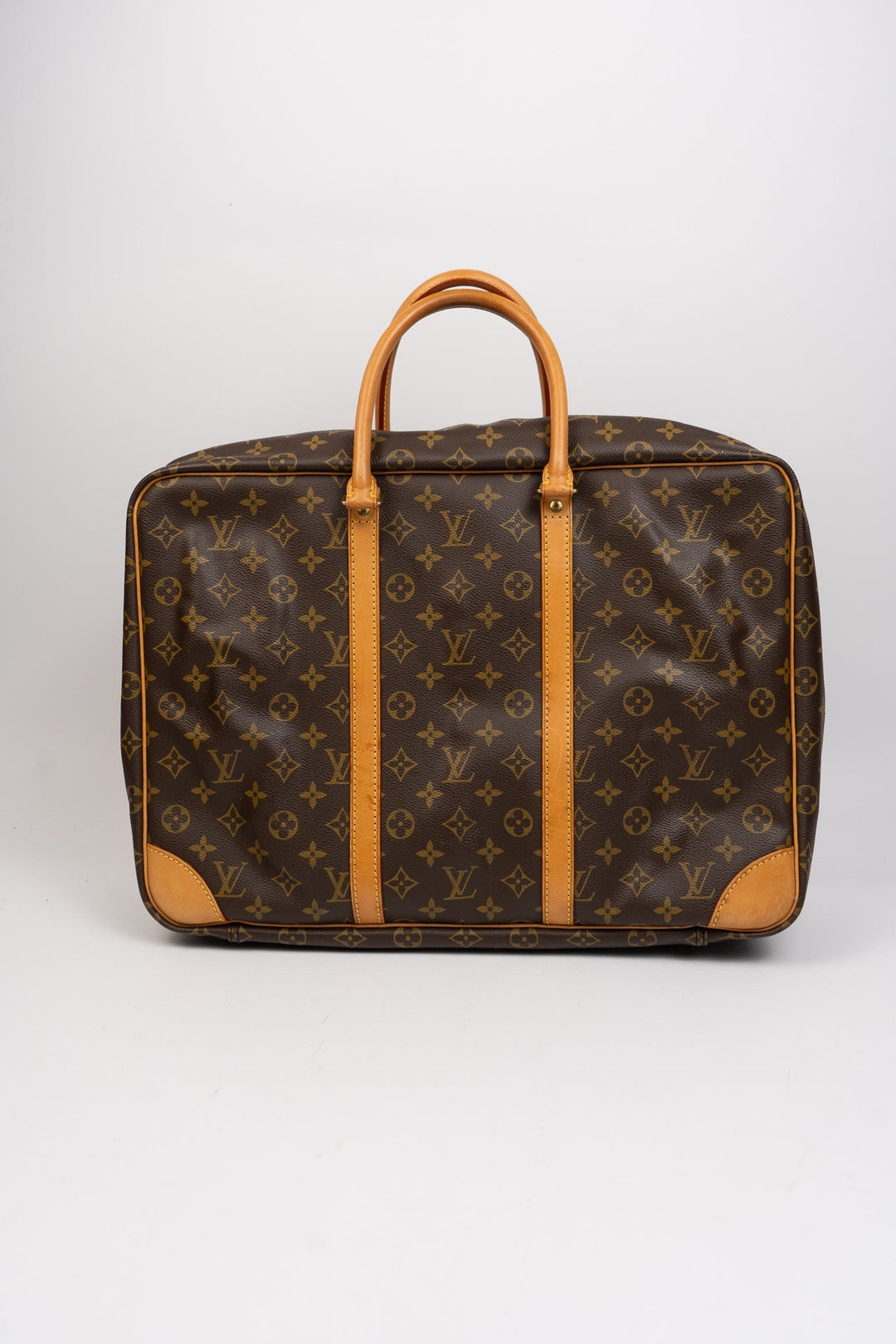 Louis Vuitton Monogram Sirius 45 Travel Boston Bag Brown EX3