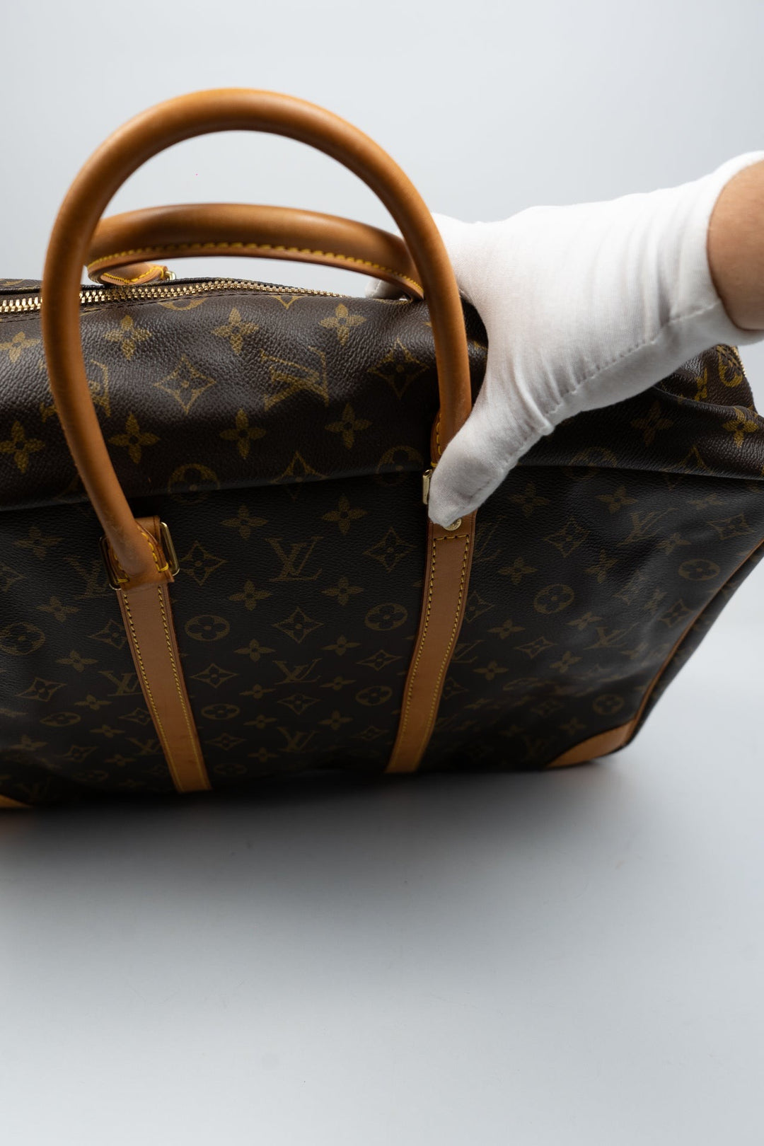 Louis Vuitton Monogram Sirius 45 Travel Boston Bag Brown EX3