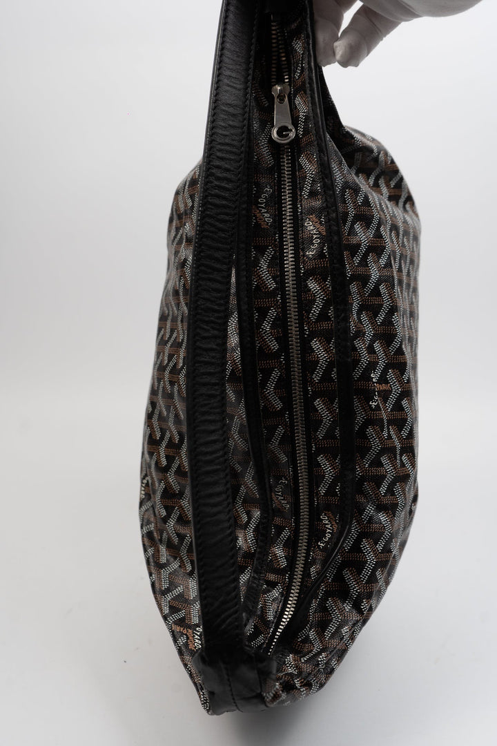 Goyard Leather Boheme Shoulder Black EX1
