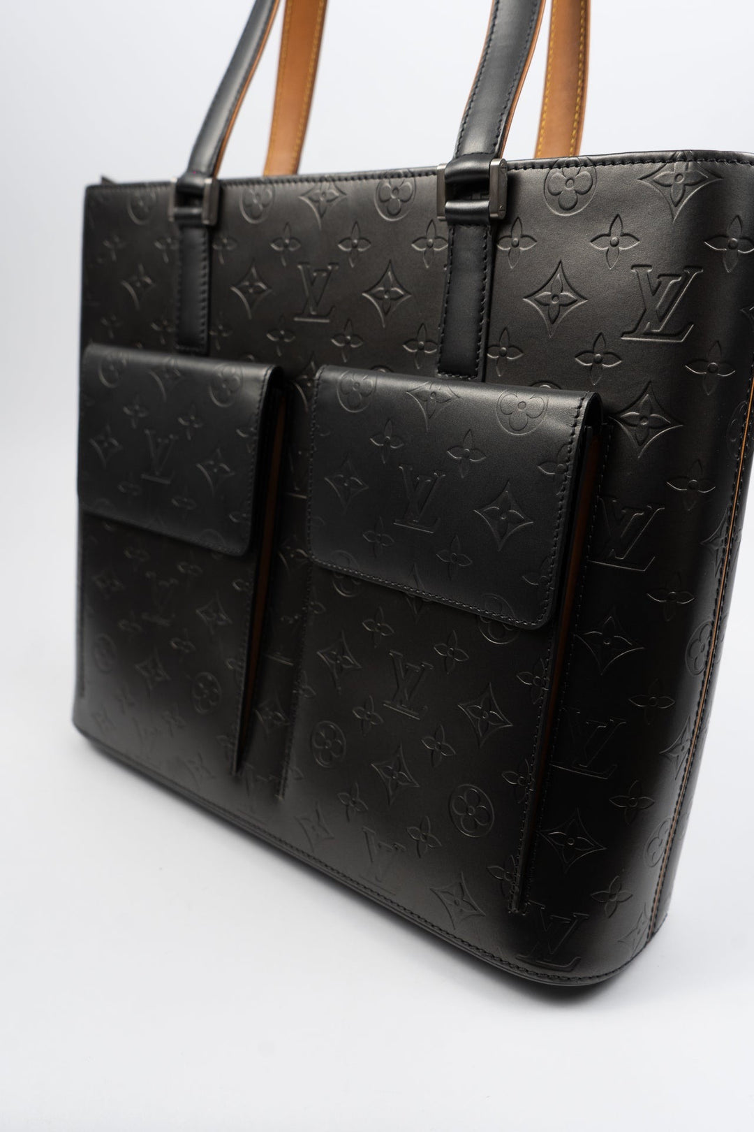 Louis Vuitton Monogram Matte Vernis Wilwood GM Shoulder Bag Black EX12