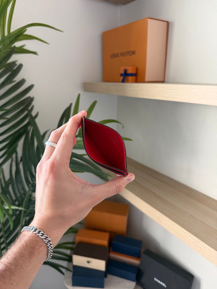 Louis Vuitton x Supreme Epi Porte Cartes Sampur Card Holder Red w/Full Inclusion VTR2