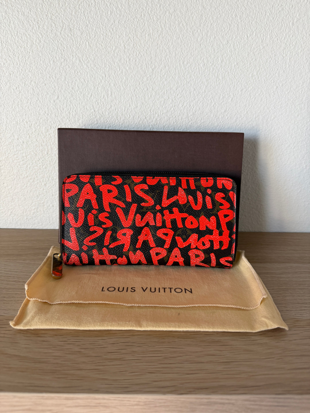 Louis Vuitton Monogram Graffiti Long Zippy Wallet Orange w/Full Inclusion VTR5
