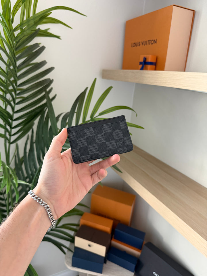 Louis Vuitton Damier Graphite Neo Porte Cartes Card Holder Black VTR1
