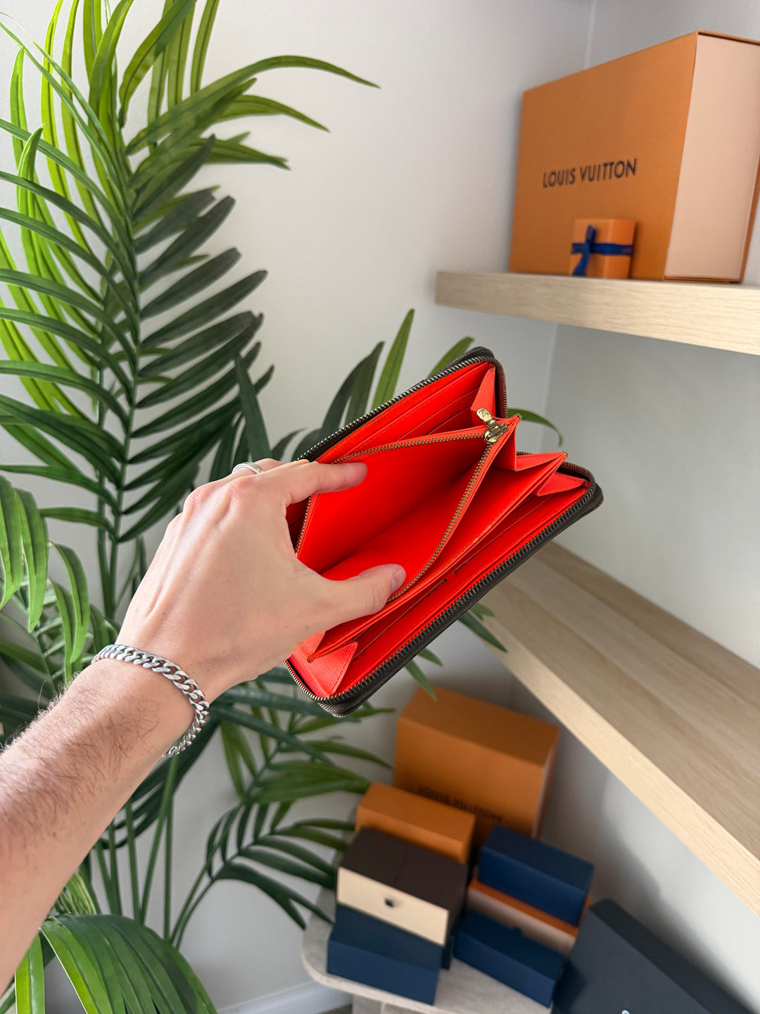 Louis Vuitton Monogram Graffiti Long Zippy Wallet Orange w/Full Inclusion VTR5