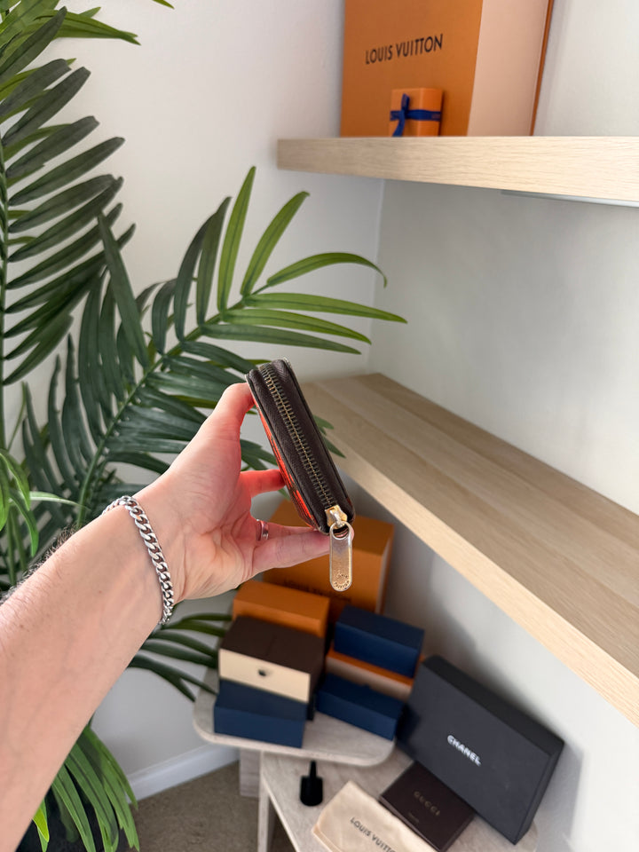 Louis Vuitton Monogram Graffiti Long Zippy Wallet Orange w/Full Inclusion VTR5