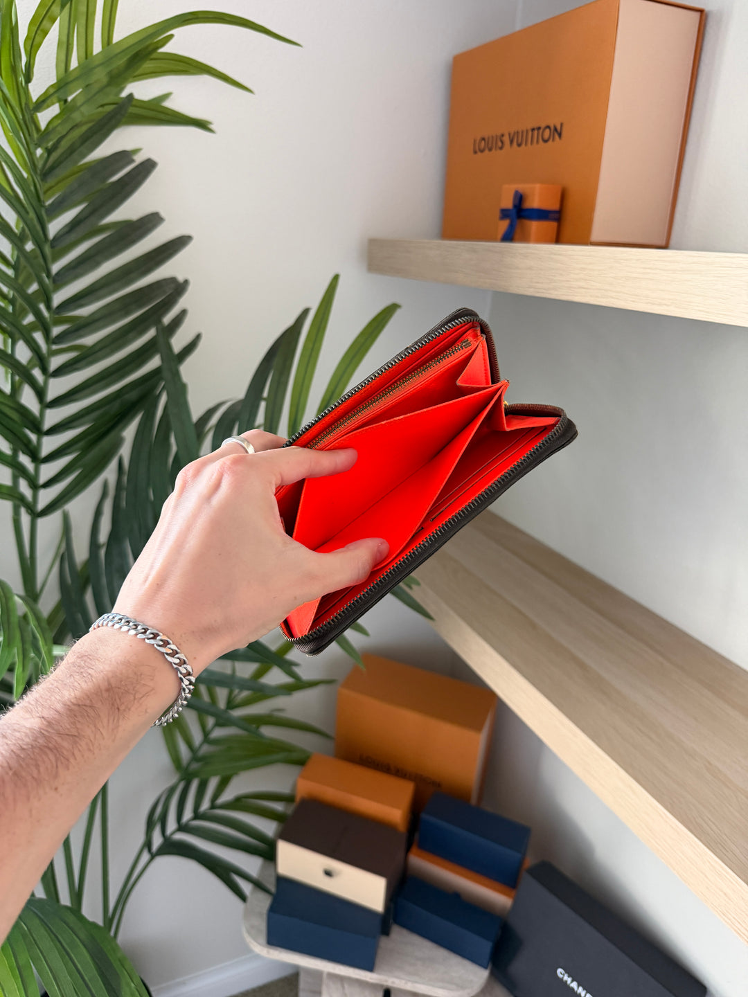 Louis Vuitton Monogram Graffiti Long Zippy Wallet Orange w/Full Inclusion VTR5