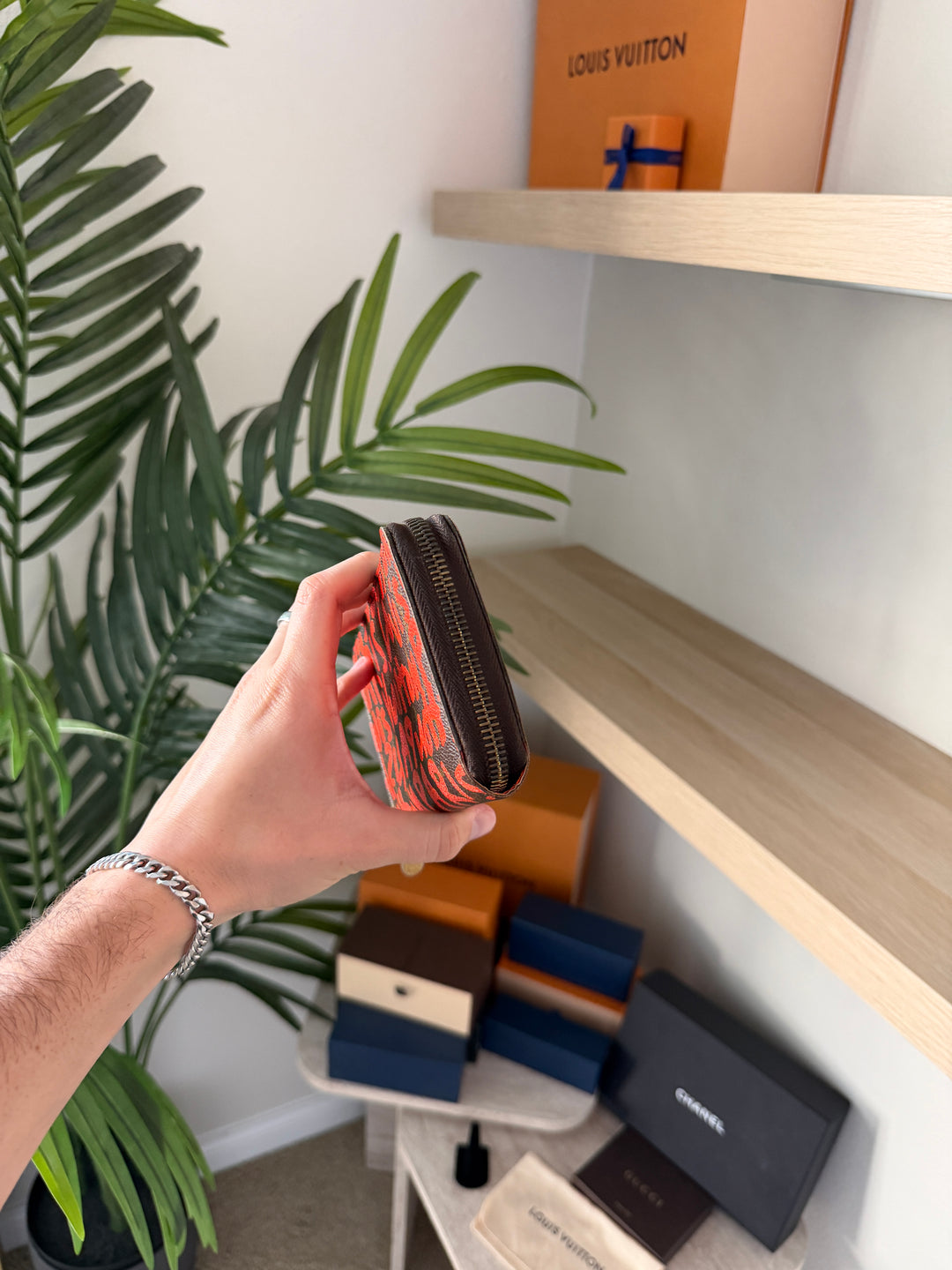 Louis Vuitton Monogram Graffiti Long Zippy Wallet Orange w/Full Inclusion VTR5