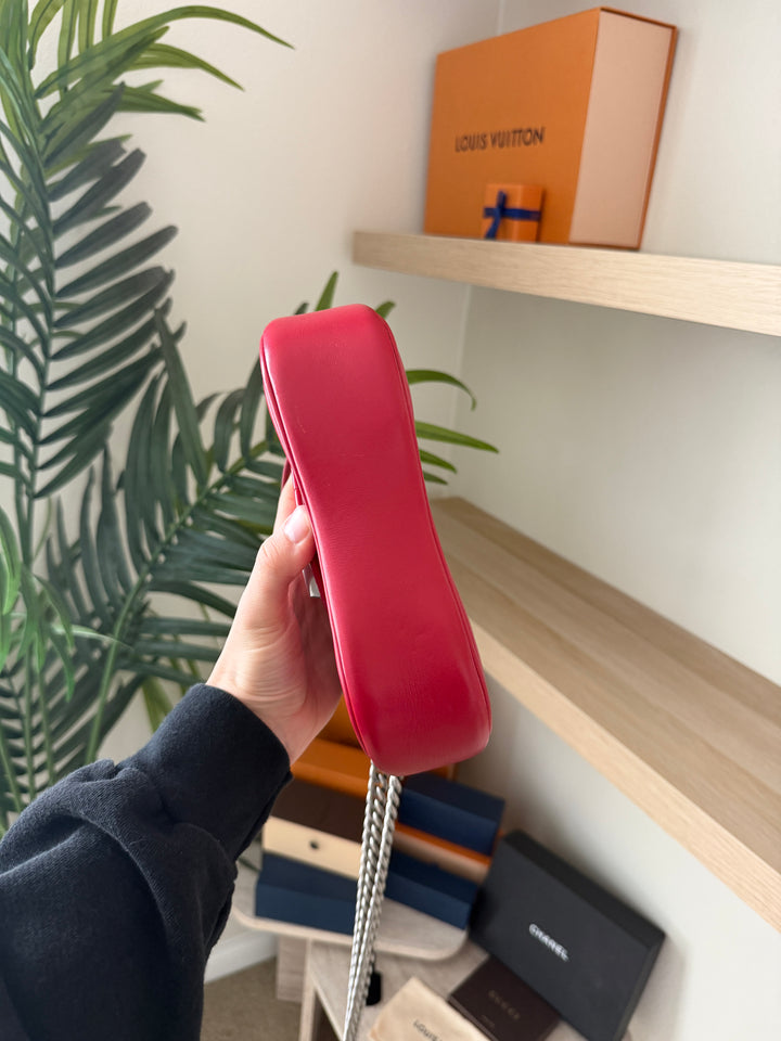 Louis Vuitton New Wave PM Chain Shoulder Bag Red w/Literature #266