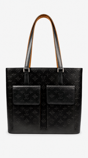 Louis Vuitton Monogram Matte Vernis Wilwood GM Shoulder Bag Black EX12
