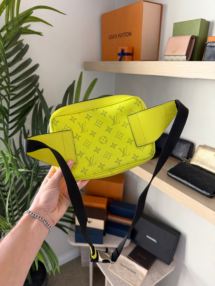 Louis Vuitton Taigarama Out Door Bum Bag Neon Yellow QAS10