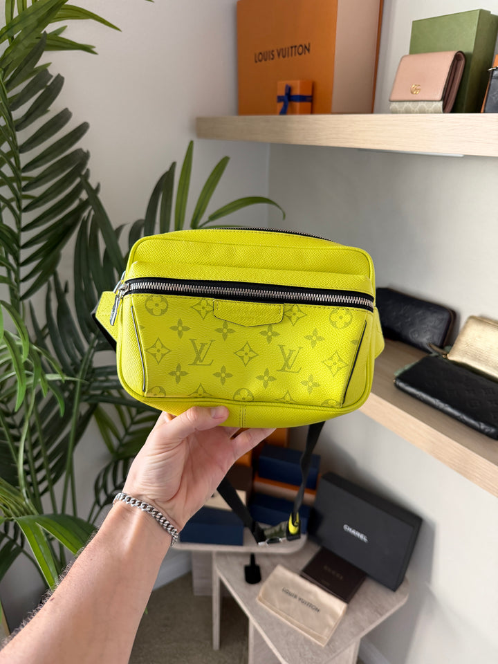 Louis Vuitton Taigarama Out Door Bum Bag Neon Yellow QAS10