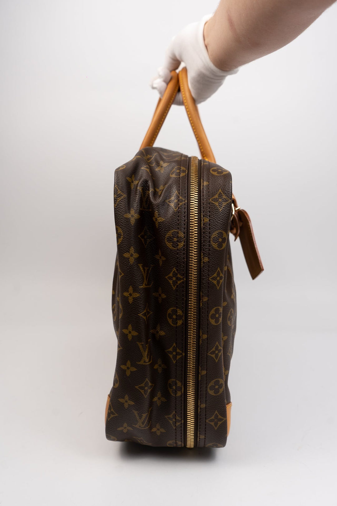 Louis Vuitton Monogram Sirius 45 Travel Boston Bag Brown EX3