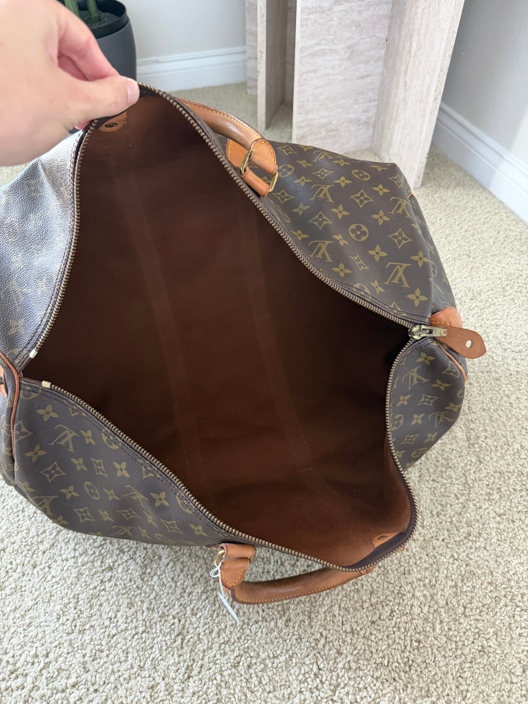 Louis Vuitton Monogram Keepall 55 Travel Boston Bag QAS2
