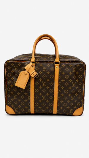 Louis Vuitton Monogram Sirius 45 Travel Boston Bag Brown EX3