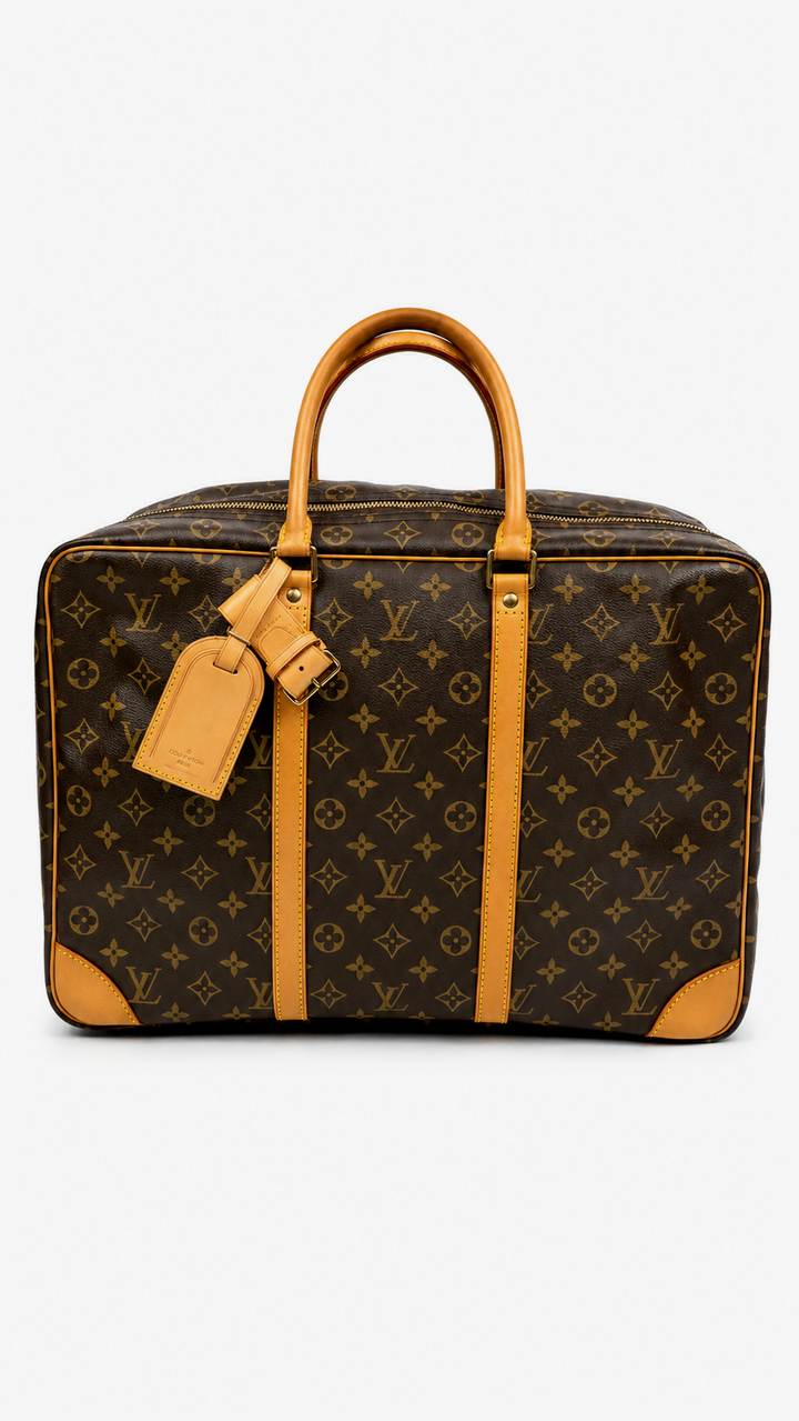 Louis Vuitton Monogram Sirius 45 Travel Boston Bag Brown EX3