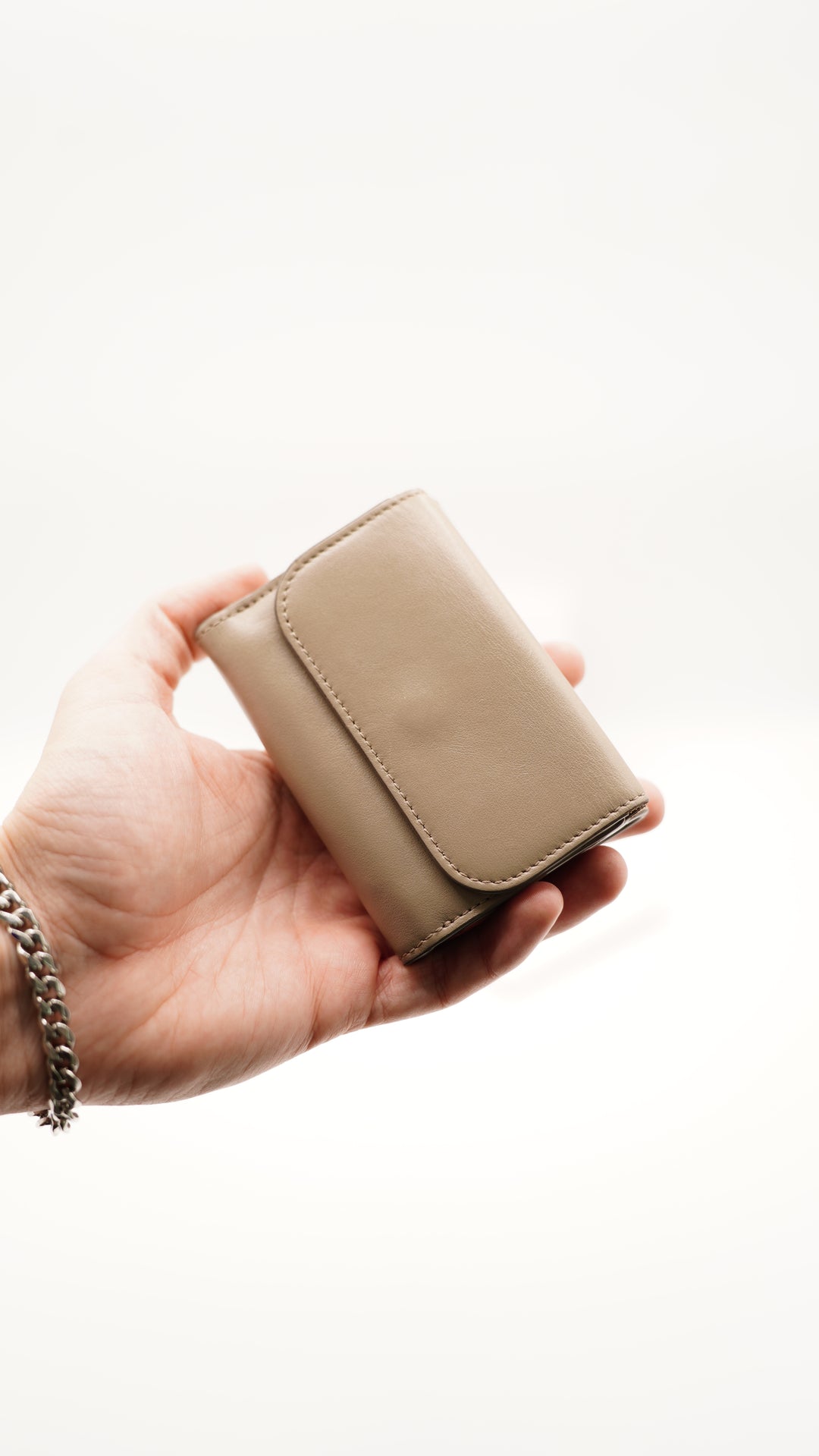 Chloe Leather Compact Trifold Wallet