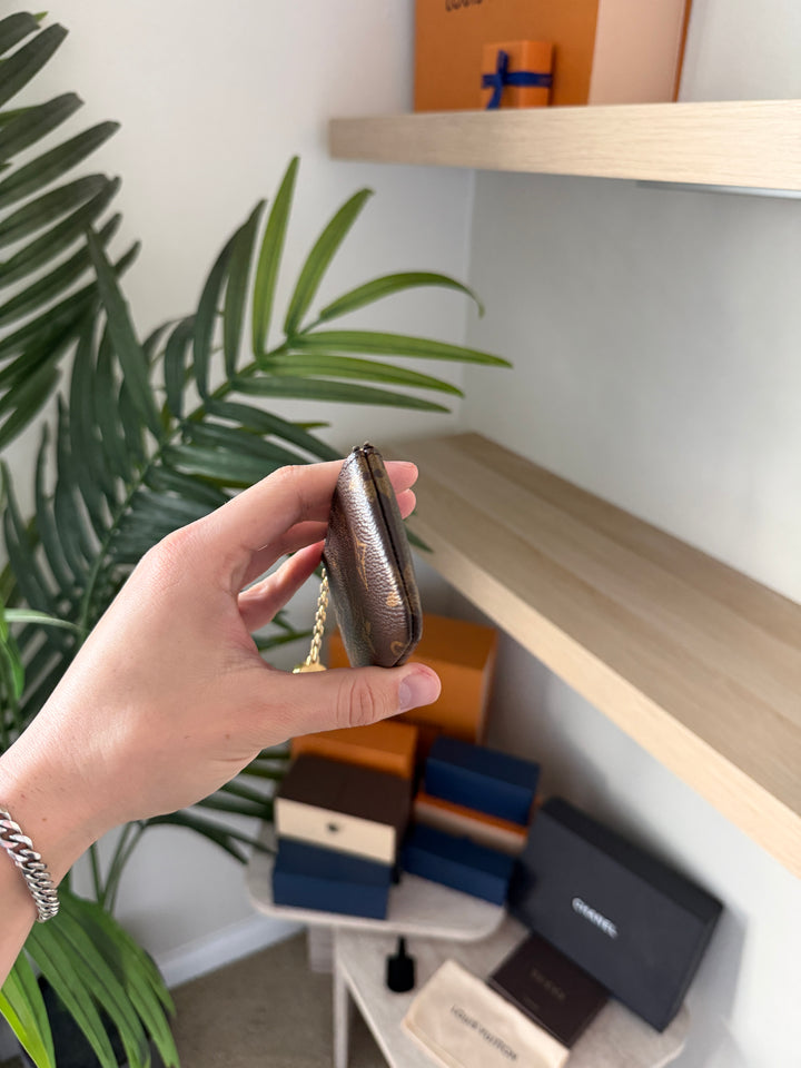 Louis Vuitton Monogram Pochette Cles Coin Wallet Brown VTR7