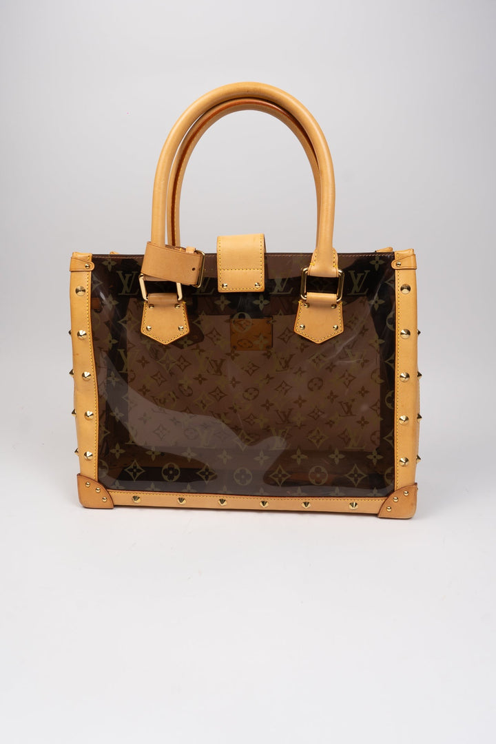Louis Vuitton Clear Monogram Neo Cabas MM Patent Leather Shoulder Bag EX5