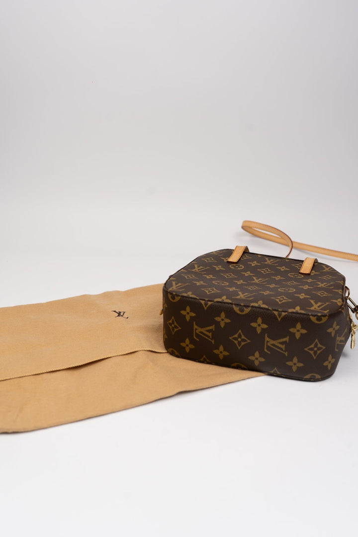 Louis Vuitton Spontini Hand Bag Brown w/Shoulder EX4