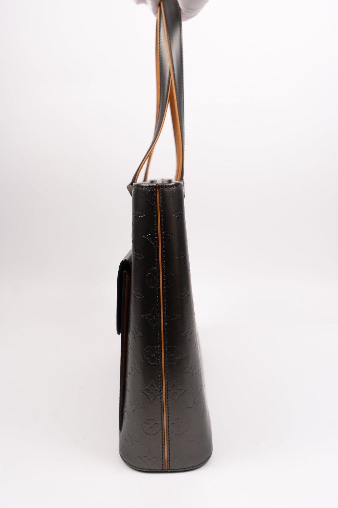 Louis Vuitton Monogram Matte Vernis Wilwood GM Shoulder Bag Black EX12