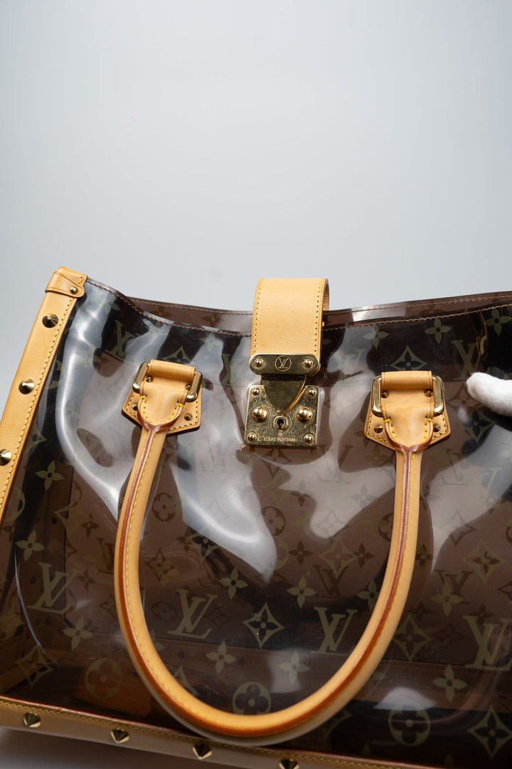 Louis Vuitton Clear Monogram Neo Cabas MM Patent Leather Shoulder Bag EX5