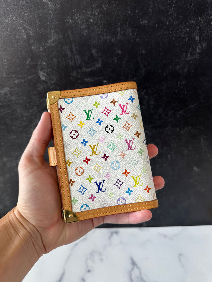 Louis Vuitton Monogram Murakami Multicolor White Agenda PM