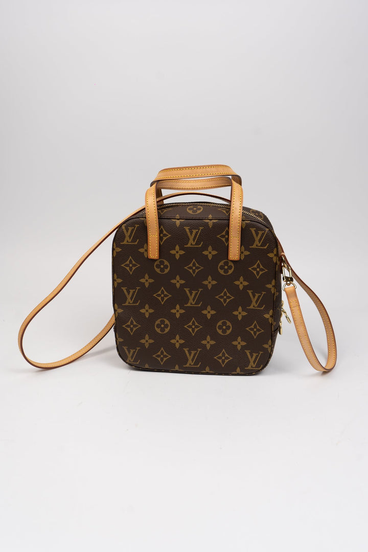 Louis Vuitton Spontini Hand Bag Brown w/Shoulder EX4