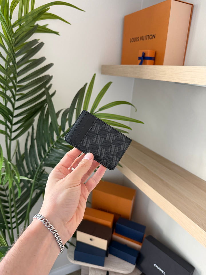 Louis Vuitton Damier Graphite Neo Porte Cartes Card Holder Black VTR1