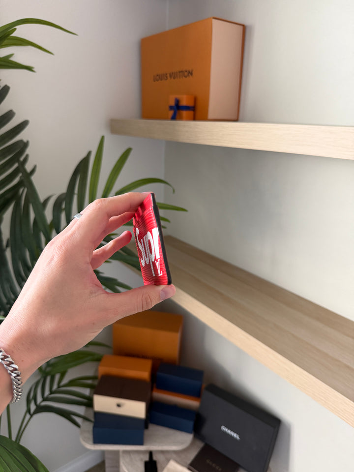 Louis Vuitton x Supreme Epi Porte Cartes Sampur Card Holder Red w/Full Inclusion VTR2