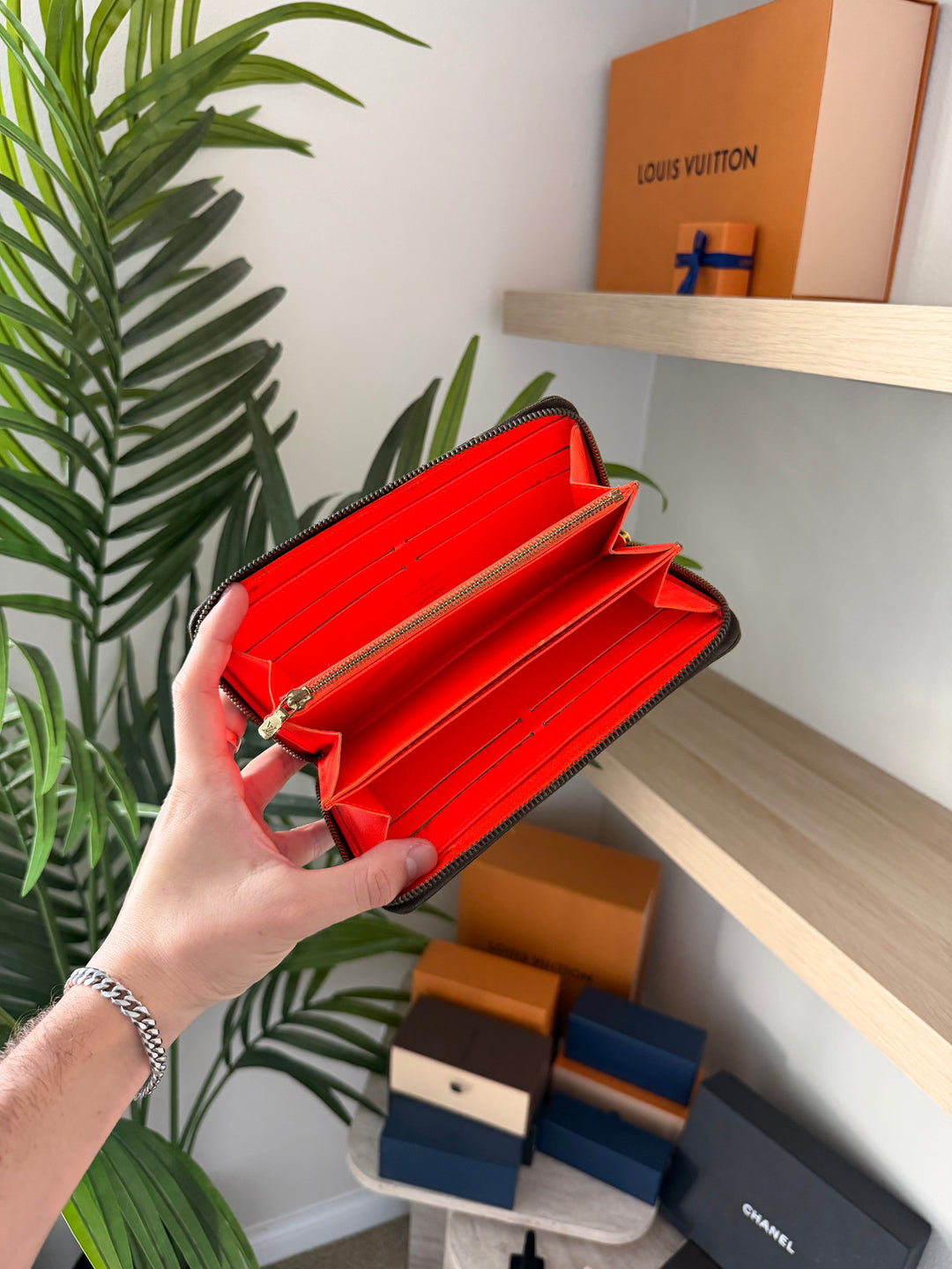 Louis Vuitton Monogram Graffiti Long Zippy Wallet Orange w/Full Inclusion VTR5