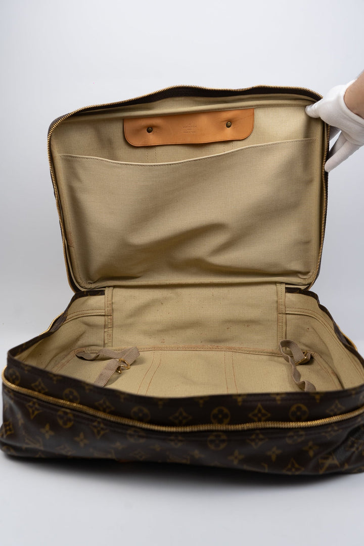 Louis Vuitton Monogram Sirius 45 Travel Boston Bag Brown EX3