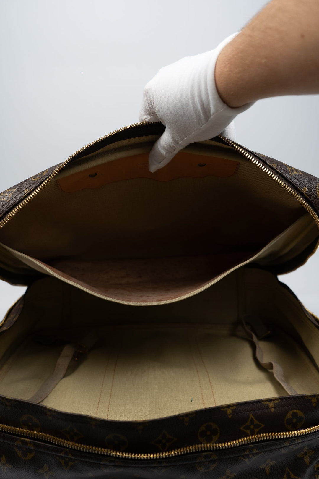 Louis Vuitton Monogram Sirius 45 Travel Boston Bag Brown EX3
