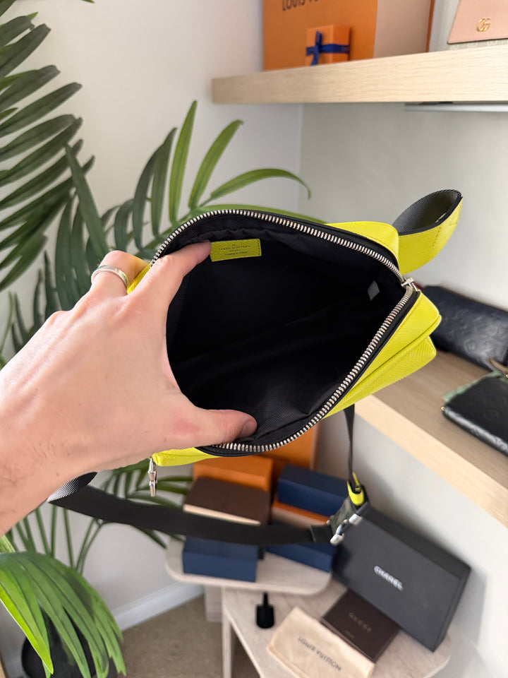 Louis Vuitton Taigarama Out Door Bum Bag Neon Yellow QAS10