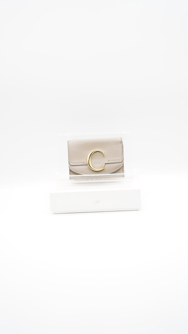 Chloe Leather Compact Trifold Wallet