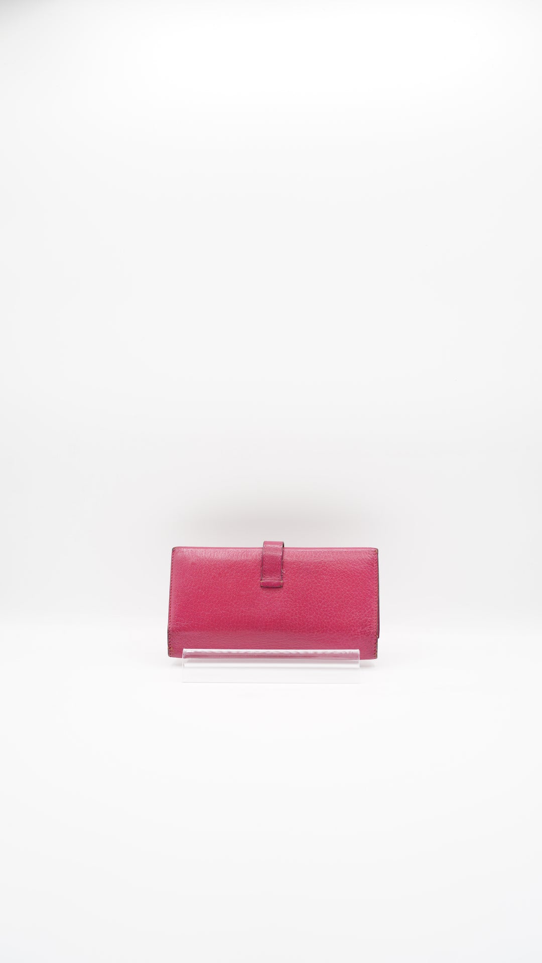 Hermes Bearn Long Wallet Magenta Purple SF36