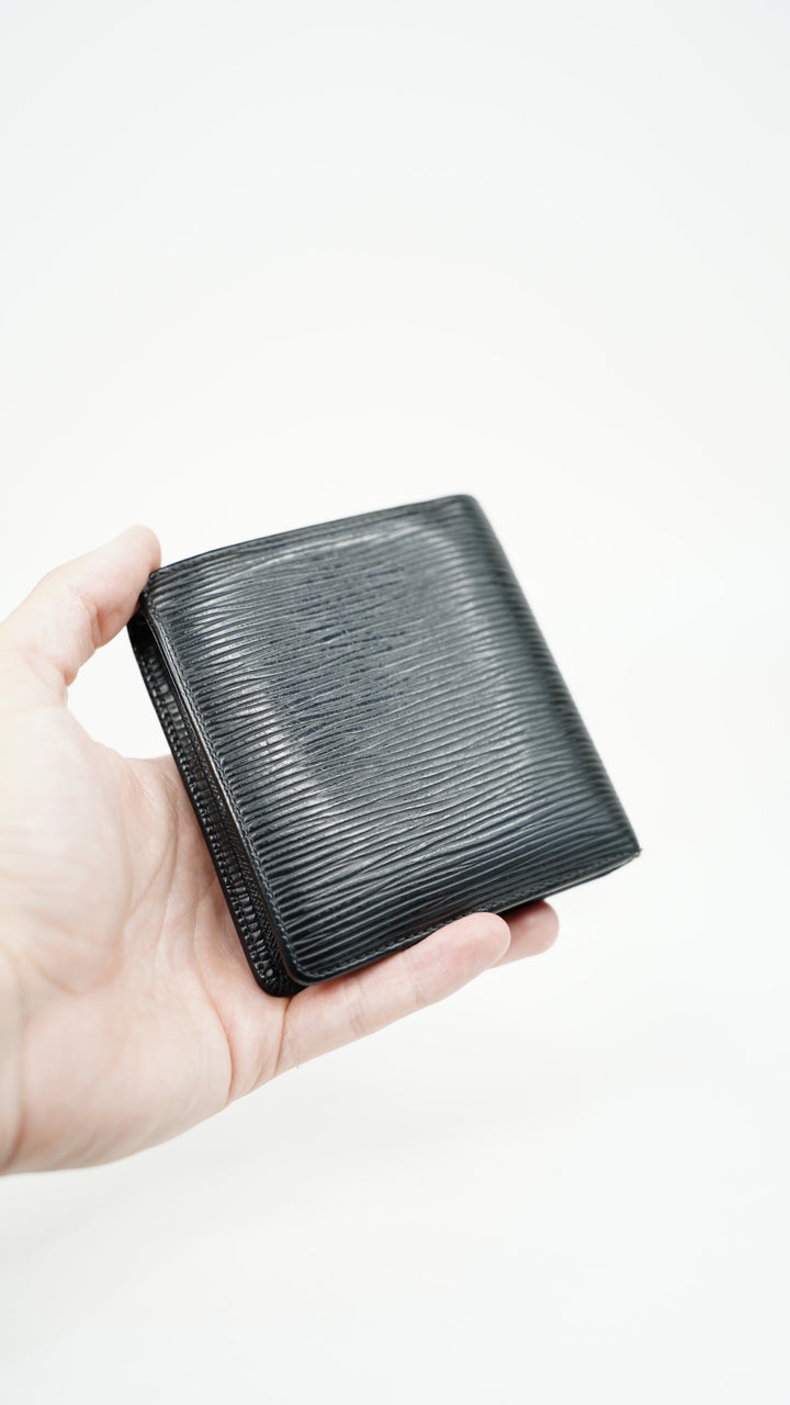 Louis Vuitton Epi Marco Bifold Wallet Black BM32