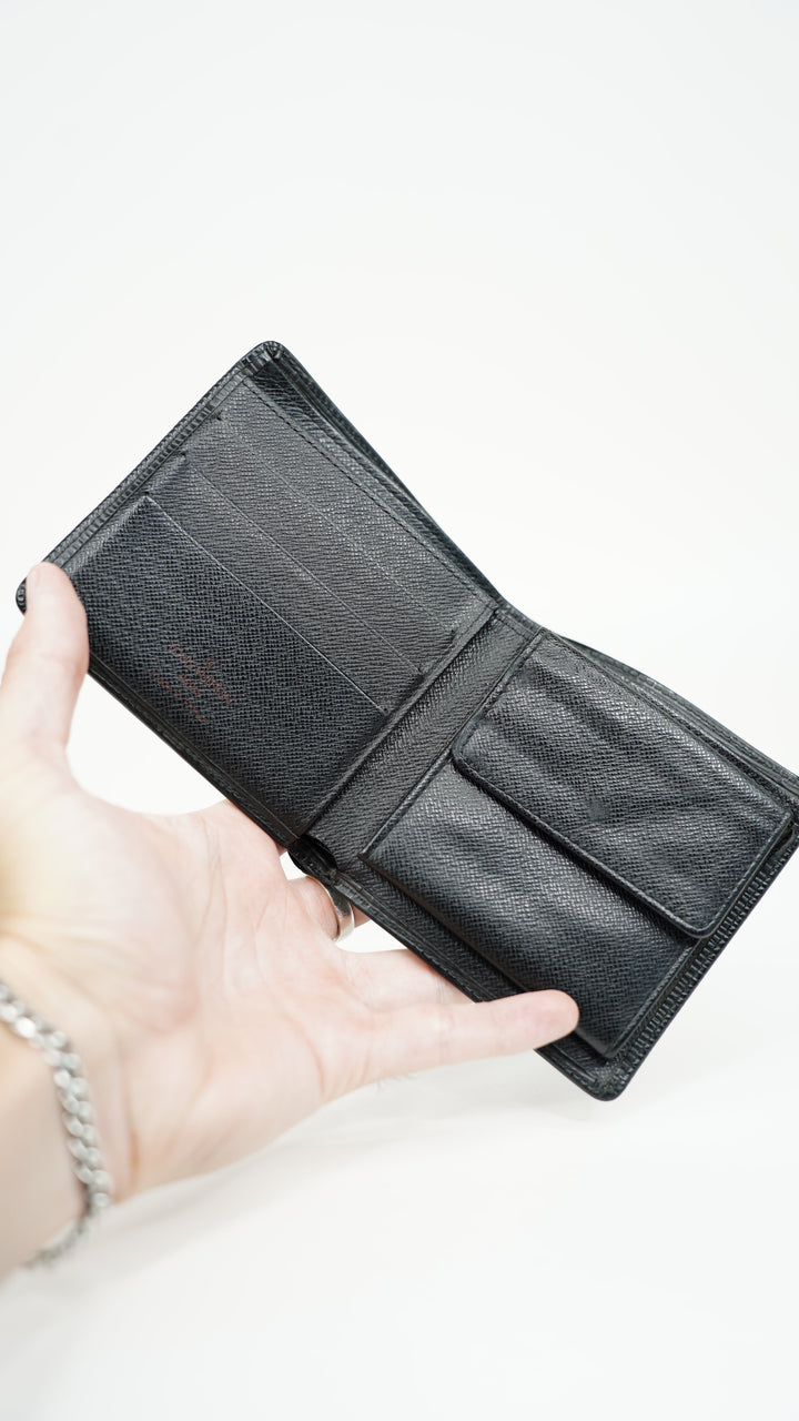 Louis Vuitton Epi Marco Bifold Wallet Black BM32