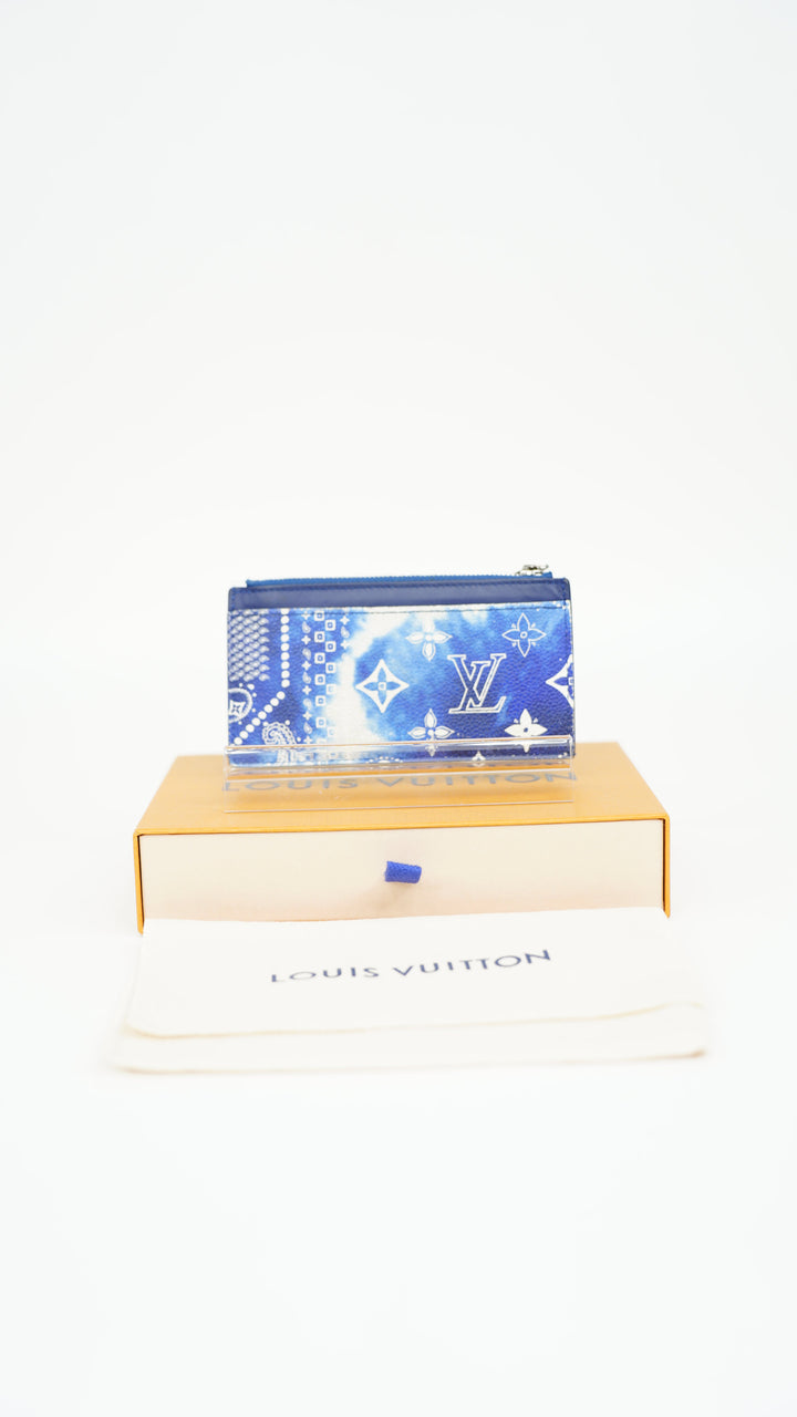 Louis Vuitton Monogram Bandanna Coin/Card Holder Wallet BM6