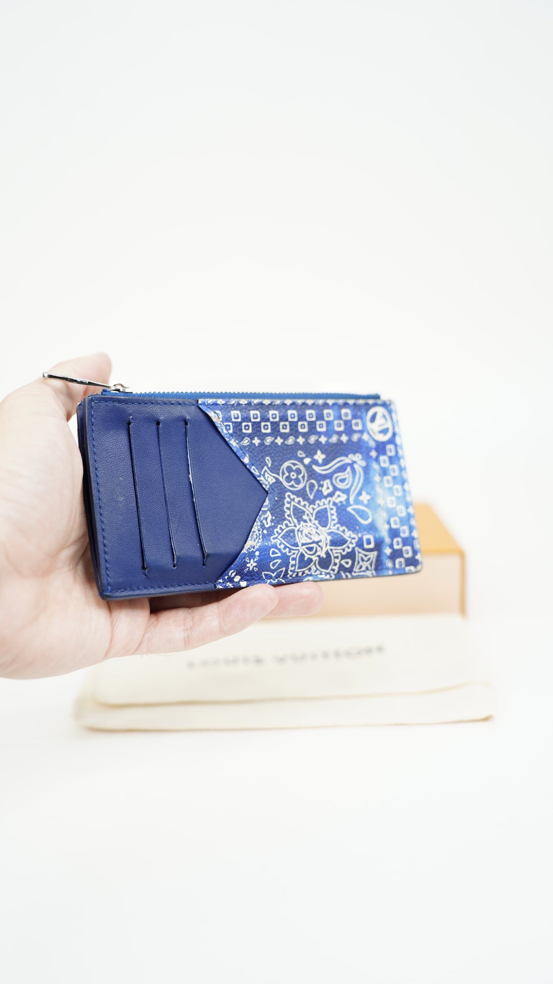 Louis Vuitton Monogram Bandanna Coin/Card Holder Wallet BM6