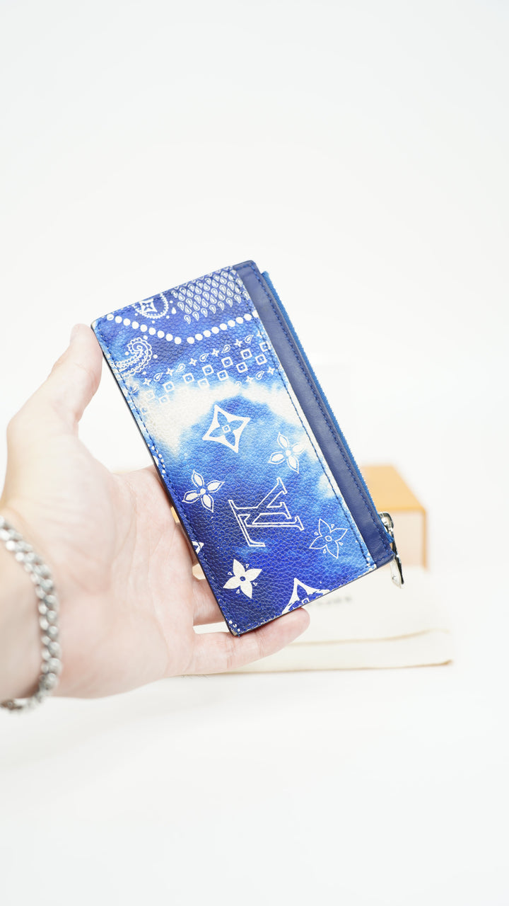 Louis Vuitton Monogram Bandanna Coin/Card Holder Wallet BM6