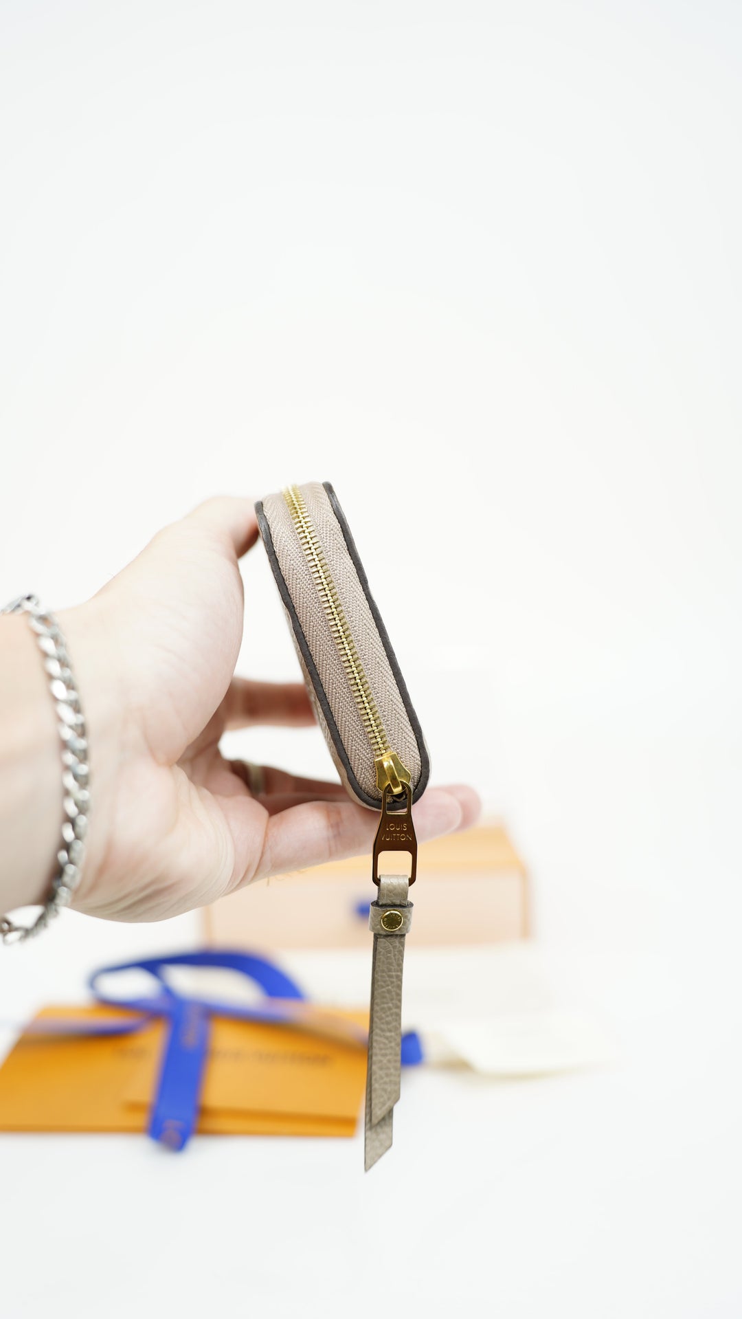 Louis Vuitton Empreinte Monogram Compact Zippy Coin Wallet Beige BM45