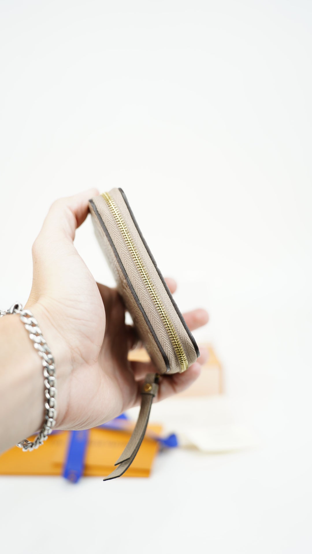 Louis Vuitton Empreinte Monogram Compact Zippy Coin Wallet Beige BM45