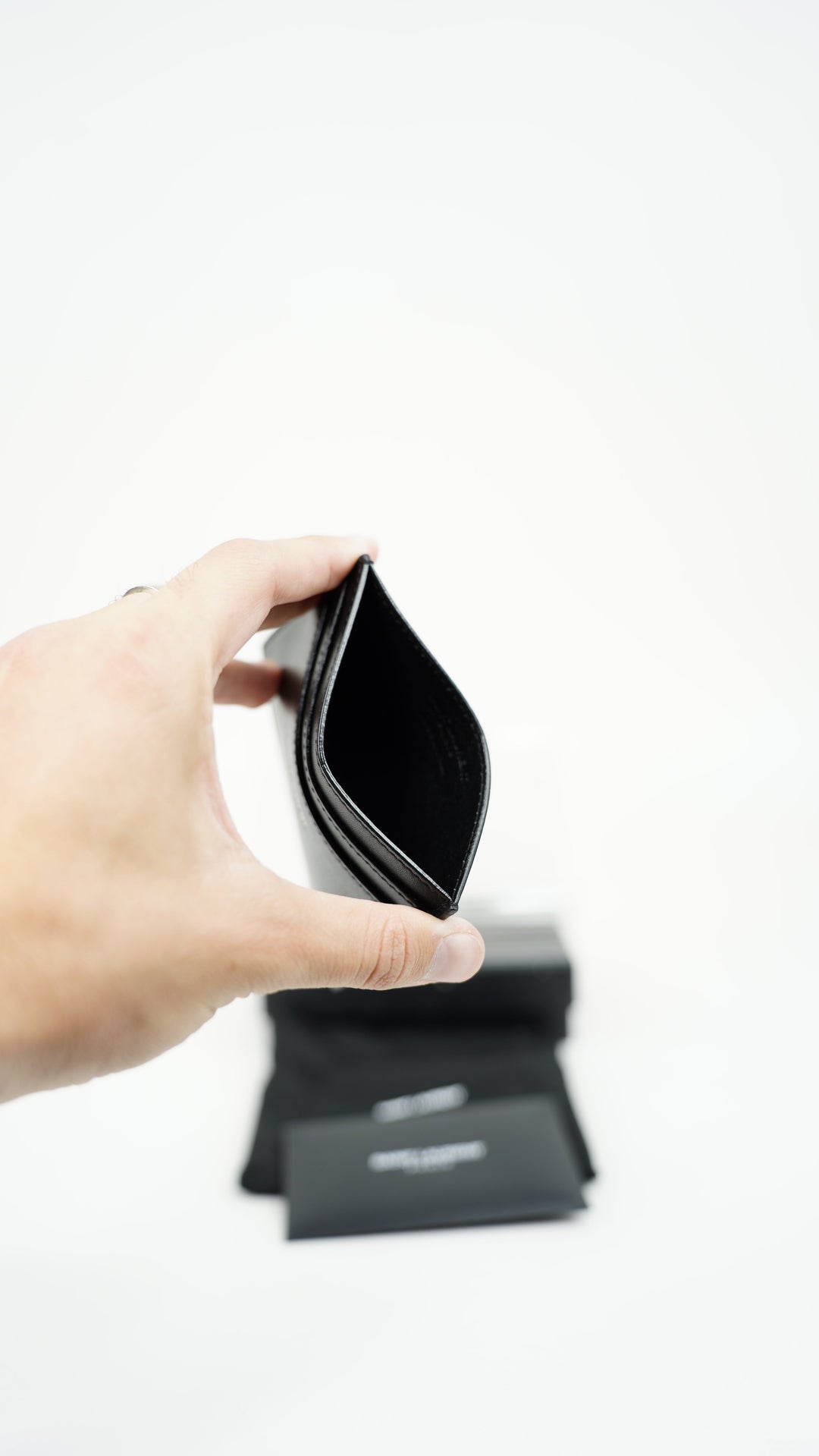 Saint Laurent Logo Leather Card Holder Black BM28