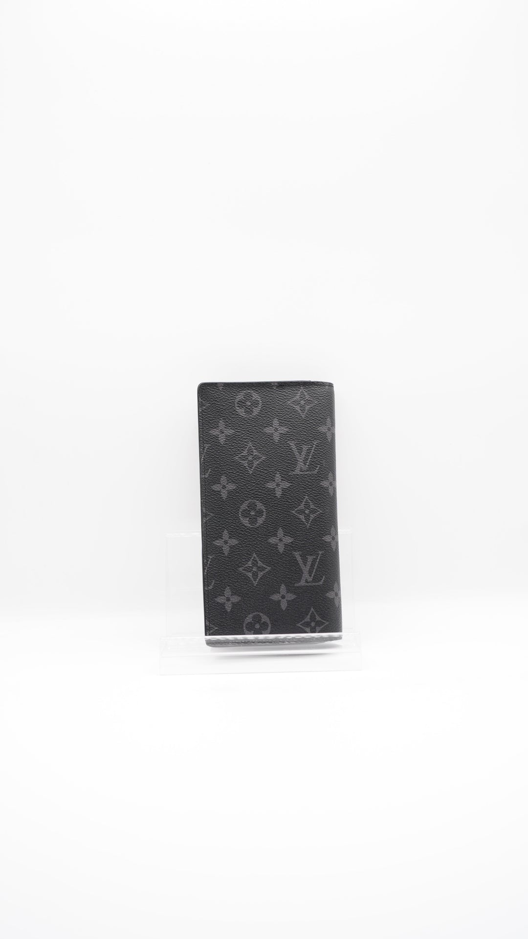 Louis Vuitton Monogram Eclipse Brazza Long Travel Bifold Wallet HI1