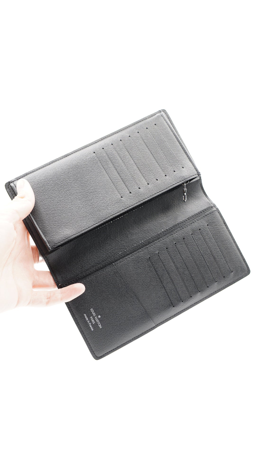 Louis Vuitton Monogram Eclipse Brazza Long Travel Bifold Wallet HI1