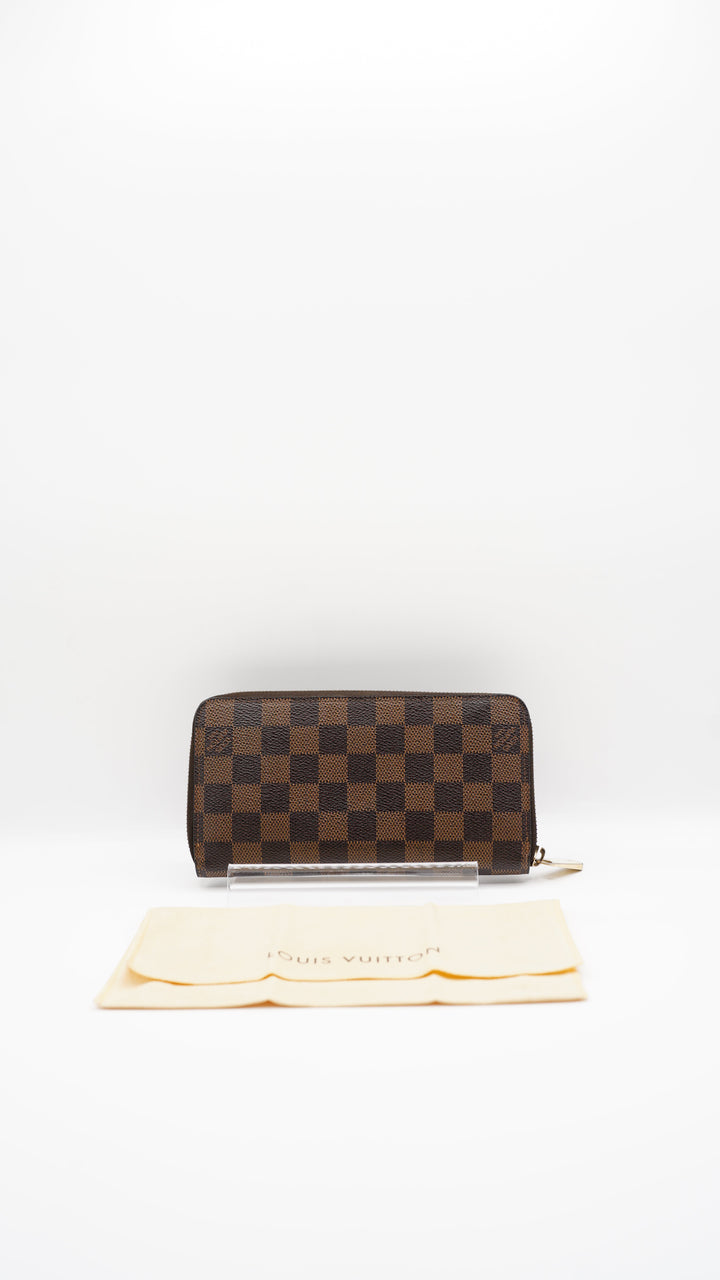 Louis Vuitton Damier Long Zippy Wallet Brown HI45