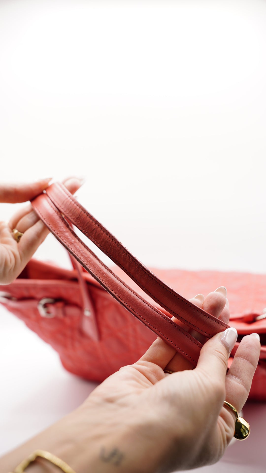 Dior Lady Dior Quilted Leather Shoulder Bag Light Pink HI68