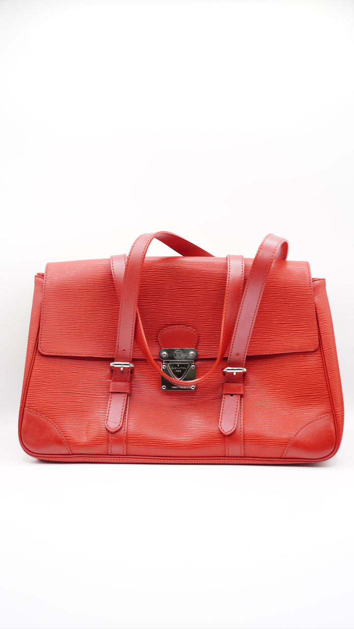 Louis Vuitton Epi Red Segur MM Shoulder Bag HI80