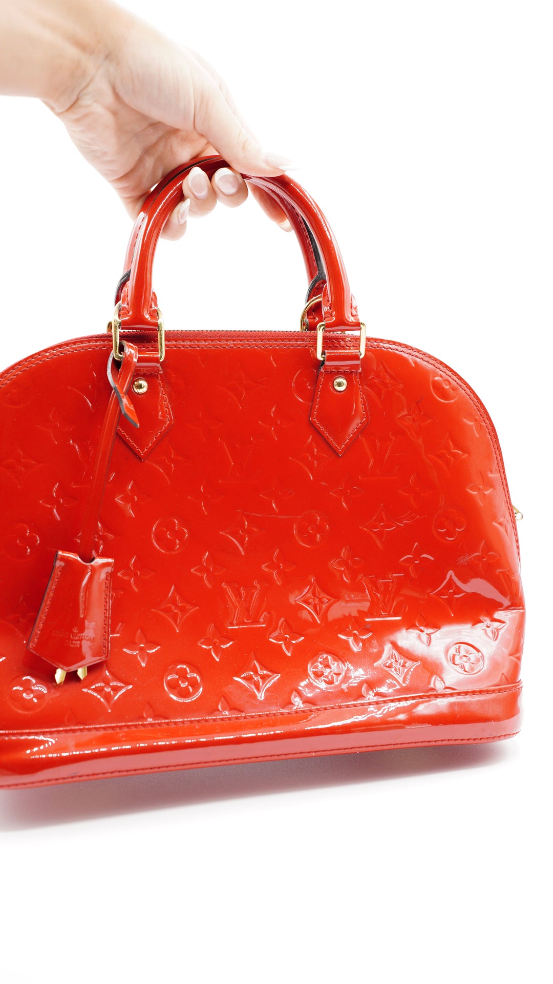 Louis Vuitton Monogram Vernis PM Alma Bag Red MK41